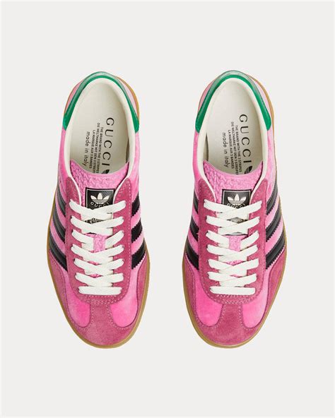 gucci adidas sneakers pink|Gucci Adidas gazelle pink.